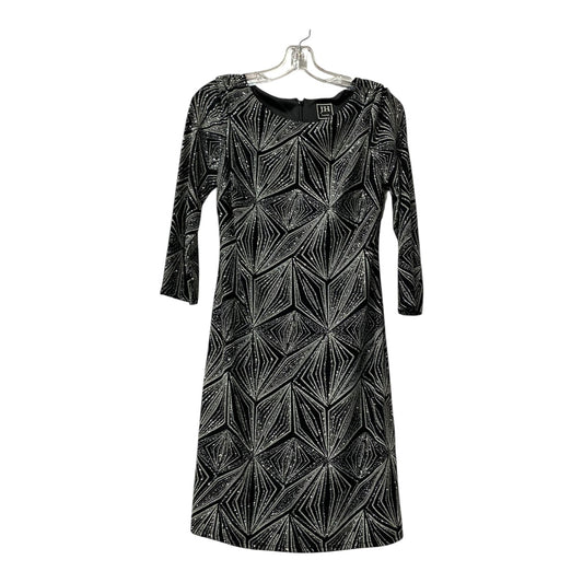 Dress Party Short ByJ H Evening In Black & Silver, Size:S