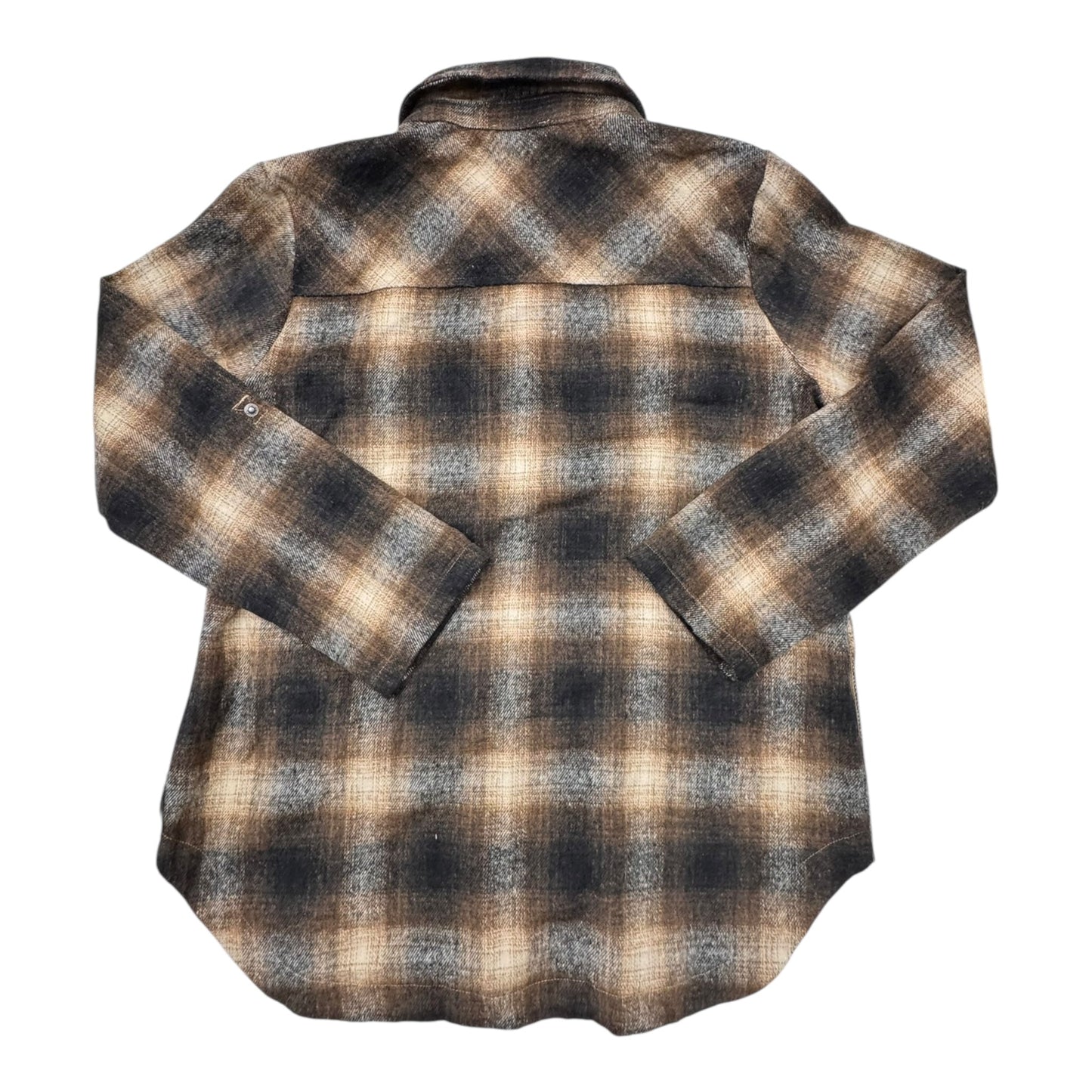 Jacket Shirt By Mystree In Plaid Pattern, Size:L