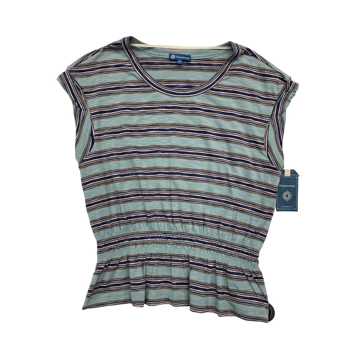 Top Ss By Democracy In Striped Pattern, Size:L