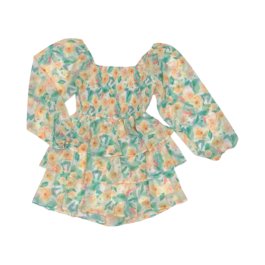 Dress Party Short By Clothes Mentor In Green & Orange, Size:Xl