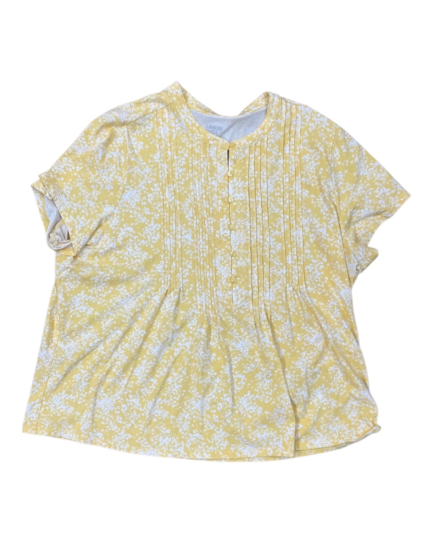 Top Ss By Lands End In Yellow, Size:1X