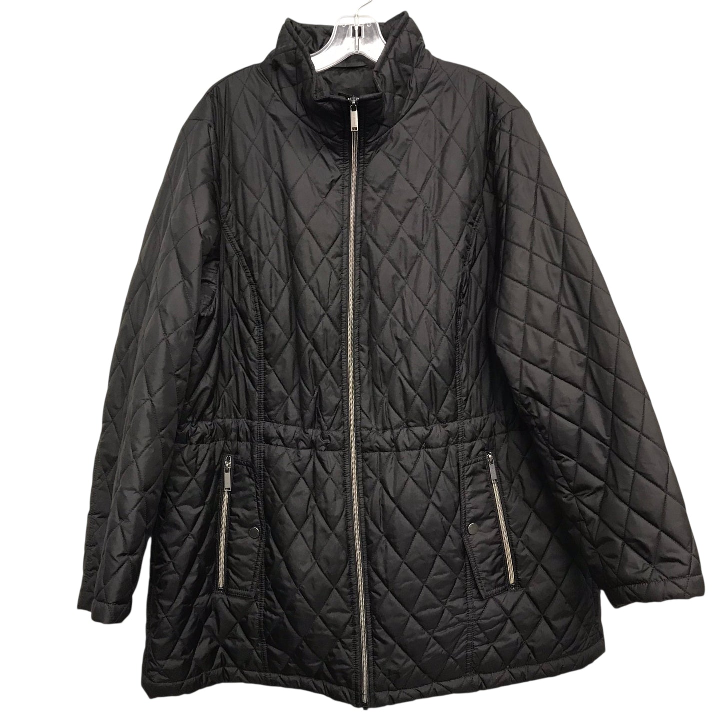 Jacket Puffer & Quilted By London Fog In Black, Size:1X