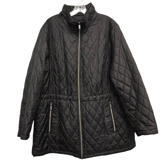 Jacket Puffer & Quilted By London Fog In Black, Size:1X