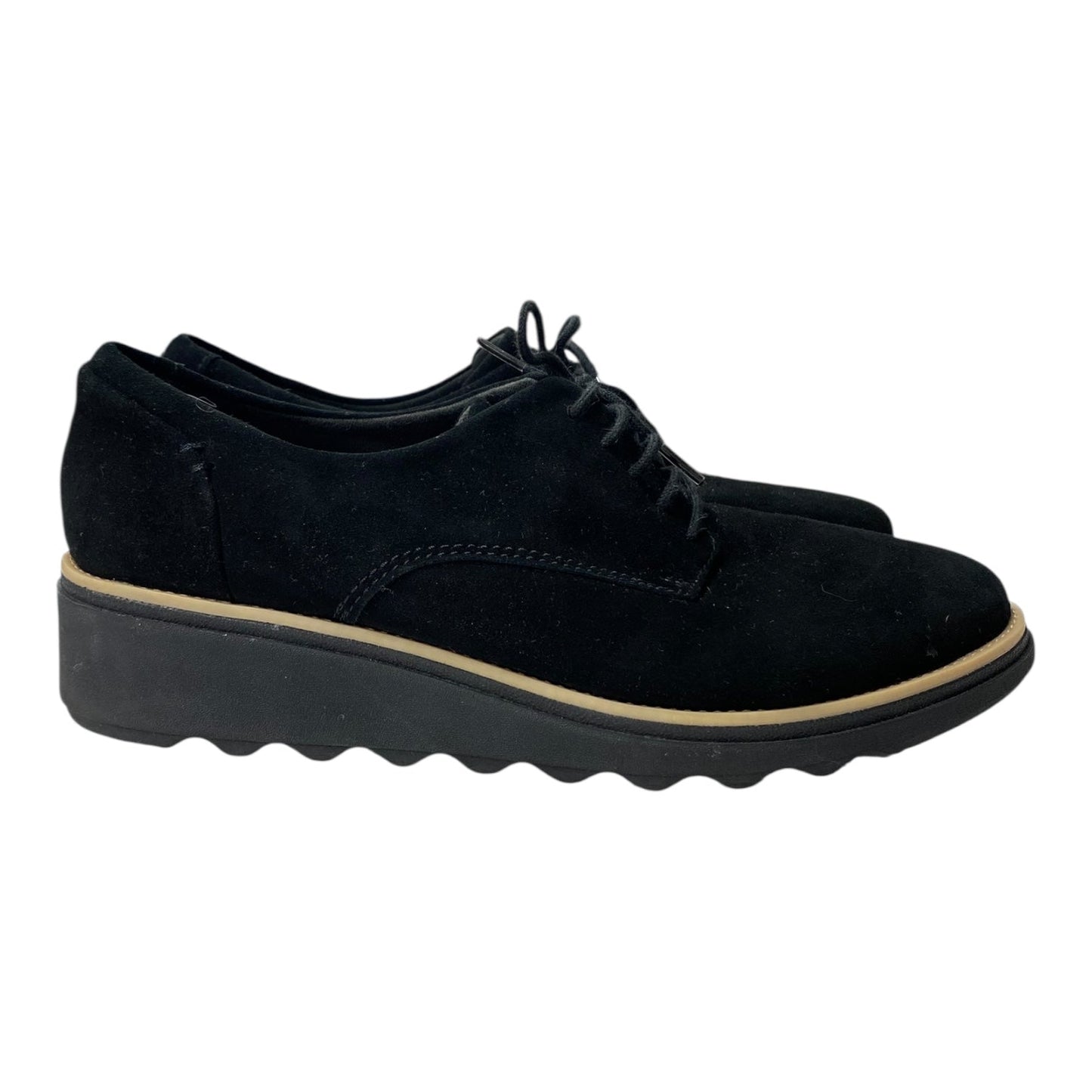 Shoes Flats By Clarks In Black, Size:8.5