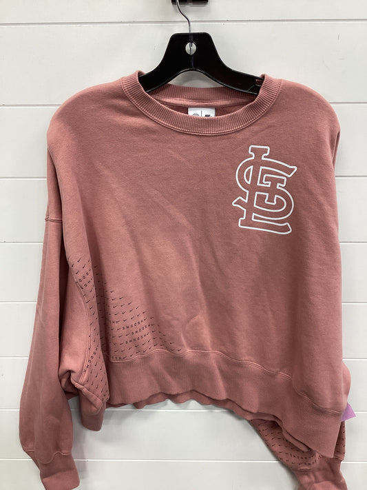 Athletic Sweatshirt Crewneck By Nike Apparel In Pink, Size:M