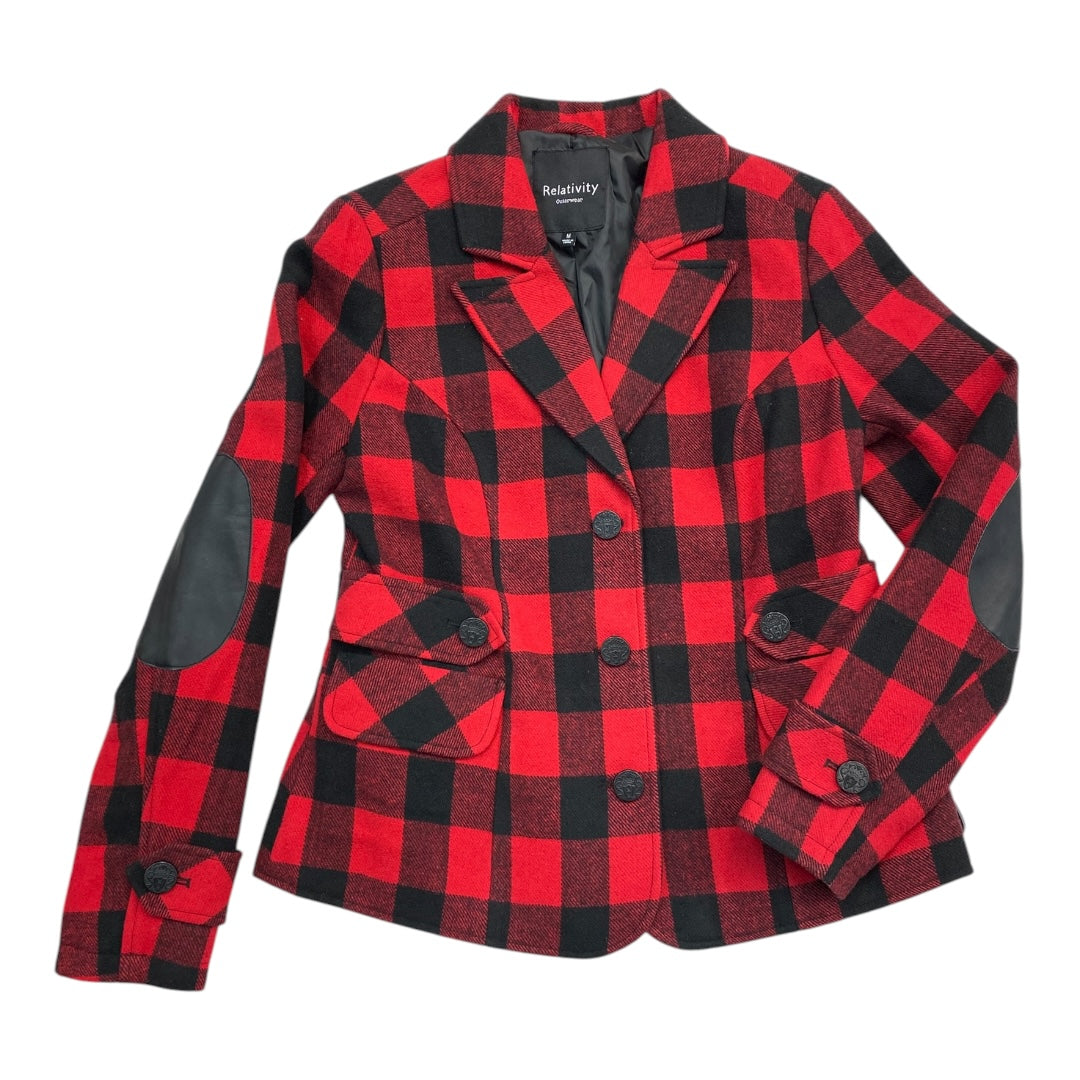 Coat Other By Relativity In Black & Red, Size:M