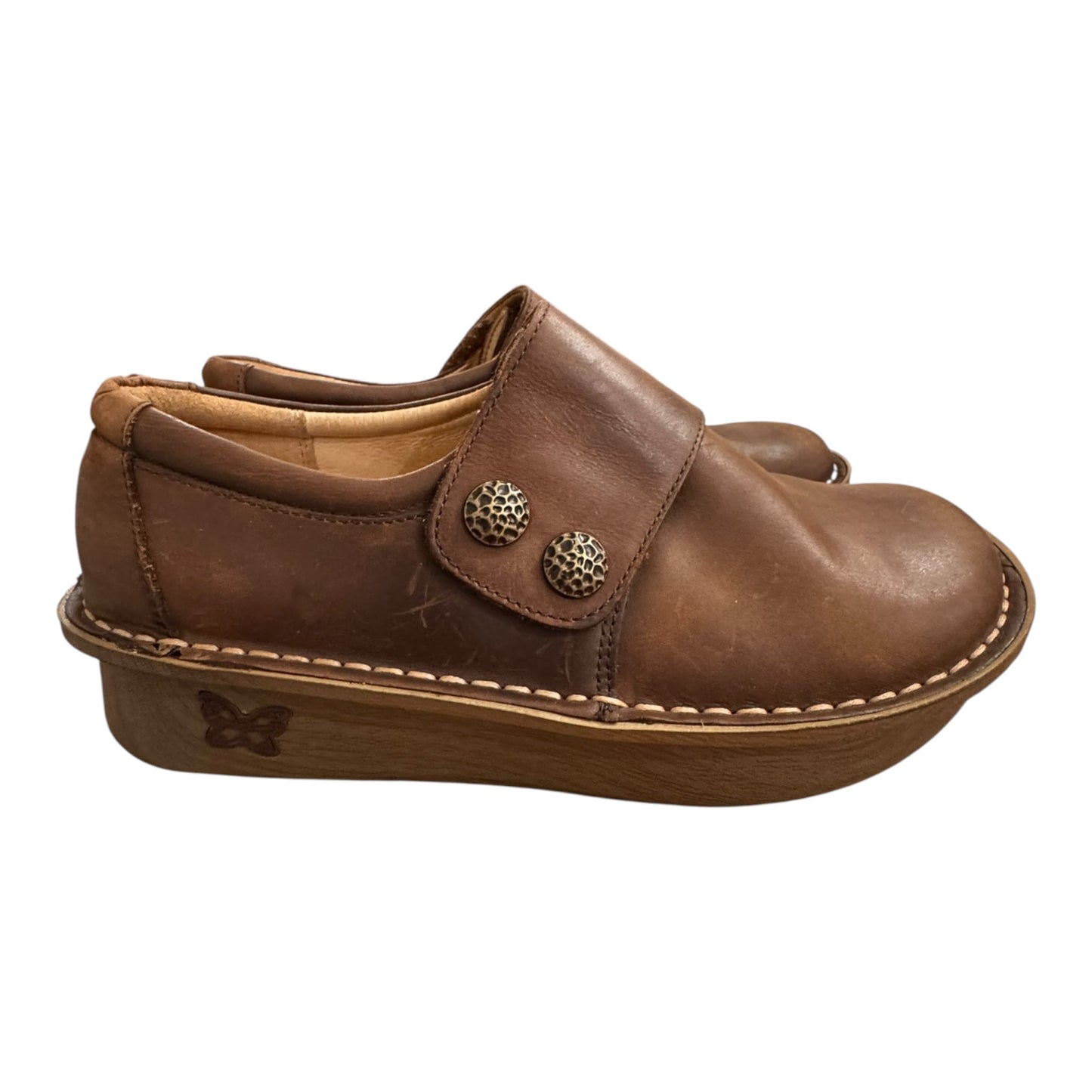Shoes Heels Block By Alegria In Brown, Size:6.5