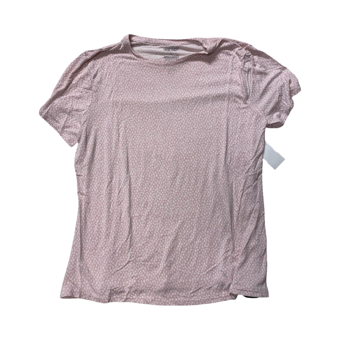 Top Ss By Nine West In Pink & White, Size:L