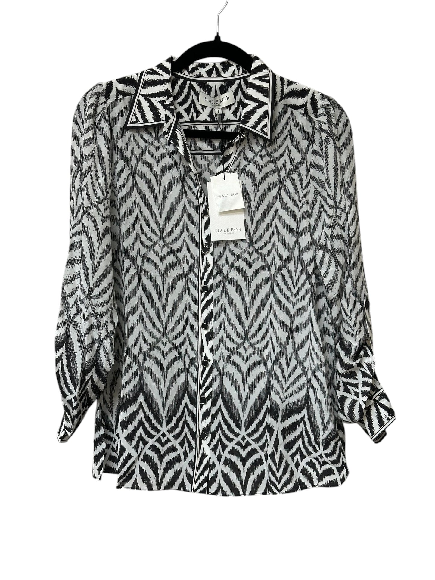Blouse Ls By Hale Bob In Animal Print, Size:L
