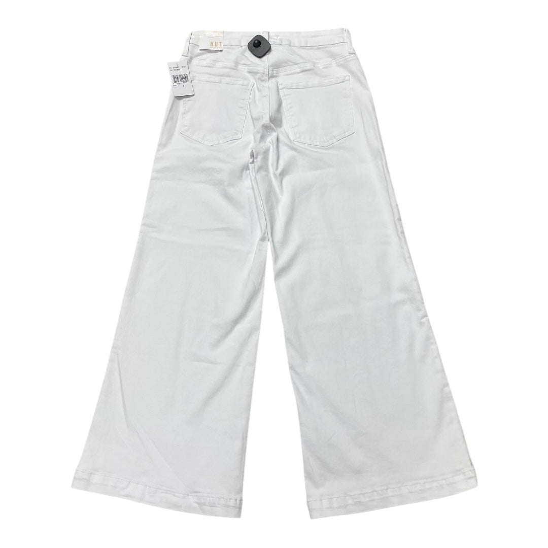 Jeans Wide Leg By Kut In White, Size:6