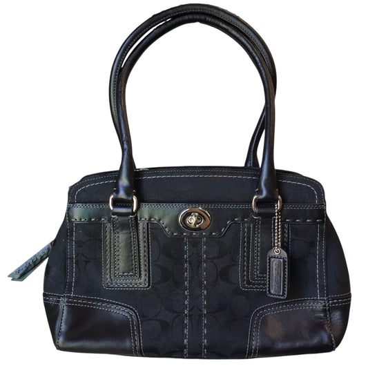 Handbag Designer By Coach In Black, Size:Small