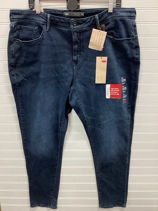 Jeans Jeggings By Levis In Blue Denim, Size:22