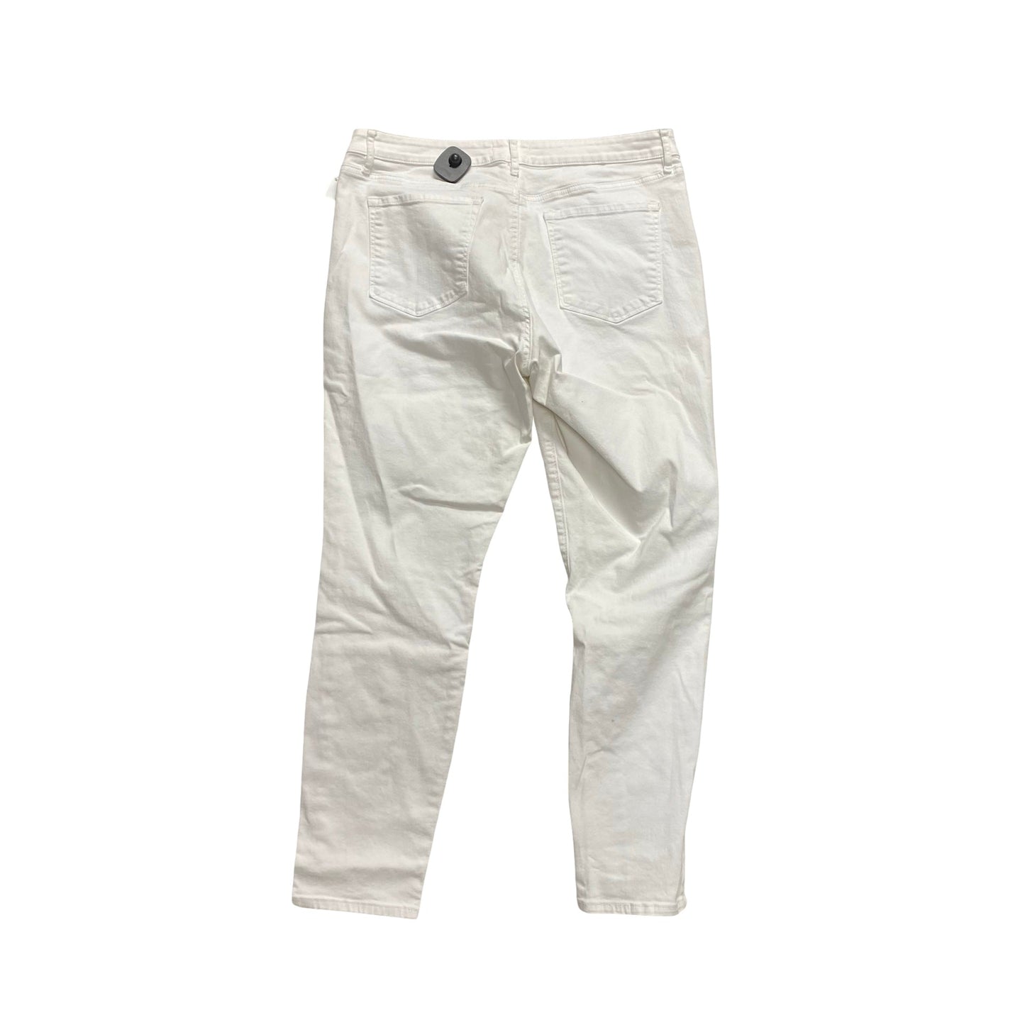 Jeans Straight By Loft In White, Size:14