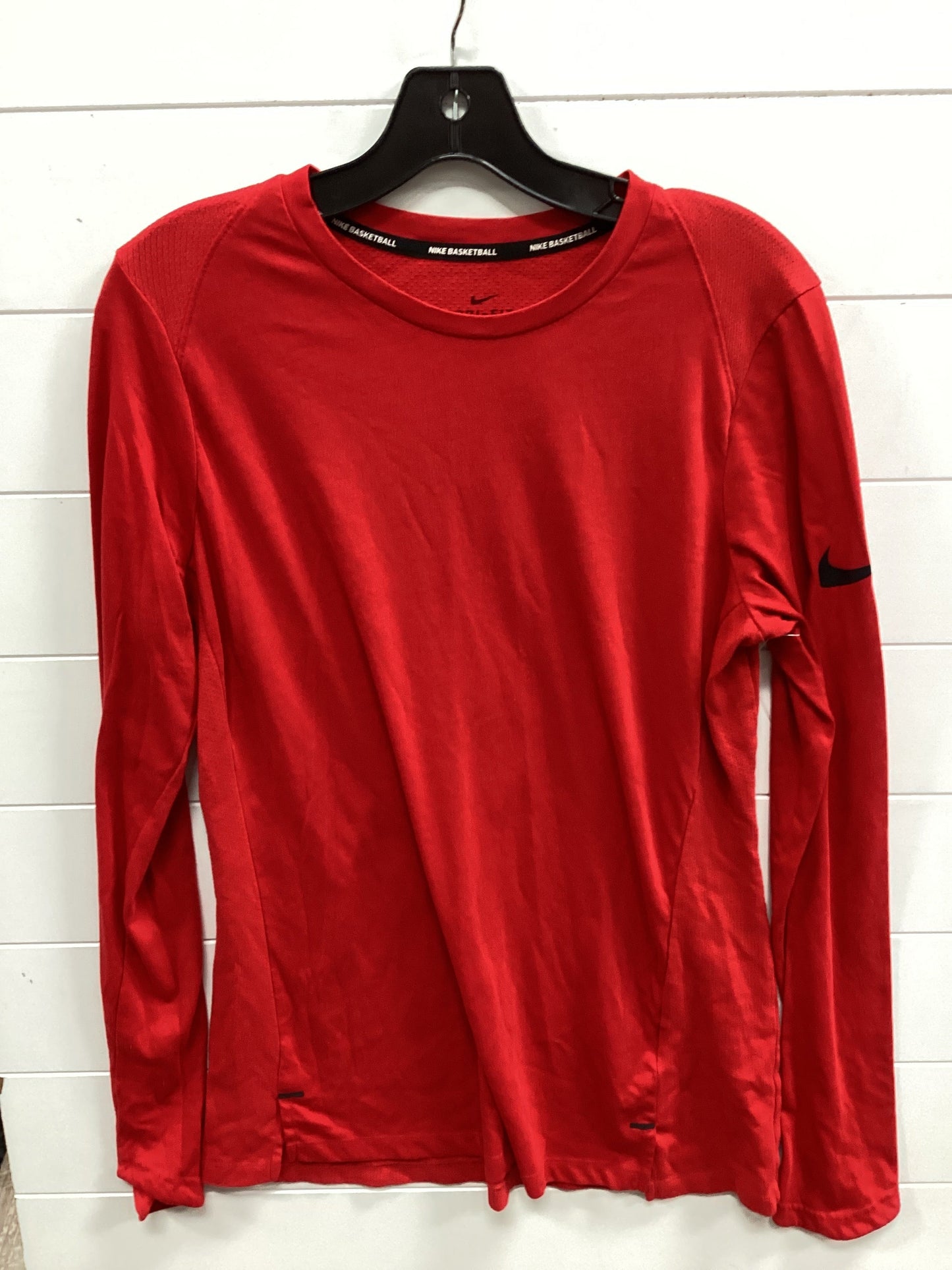 Athletic Top Ls Crewneck By Nike Apparel In Red, Size:L