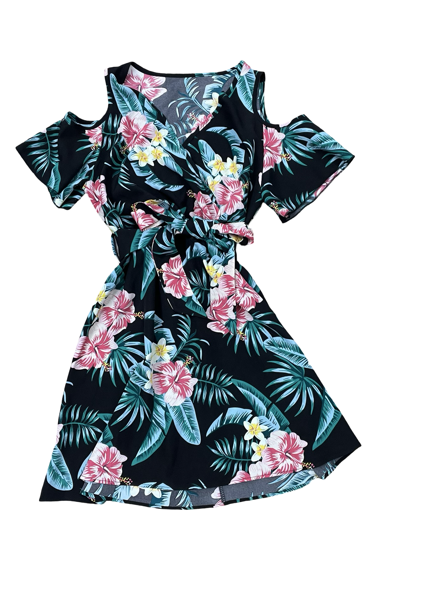 Dress Casual Midi By Clothes Mentor In Black & Green, Size:S