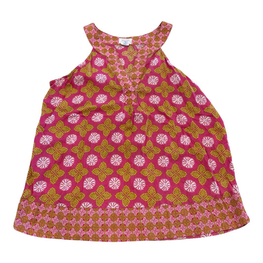 Top Sleeveless By Sigrid Olsen In Green & Pink, Size:S