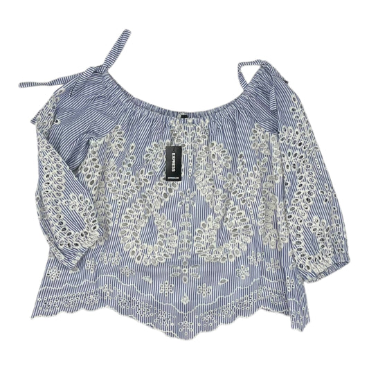 Top 3/4 Sleeve By Express In Blue, Size:Xs