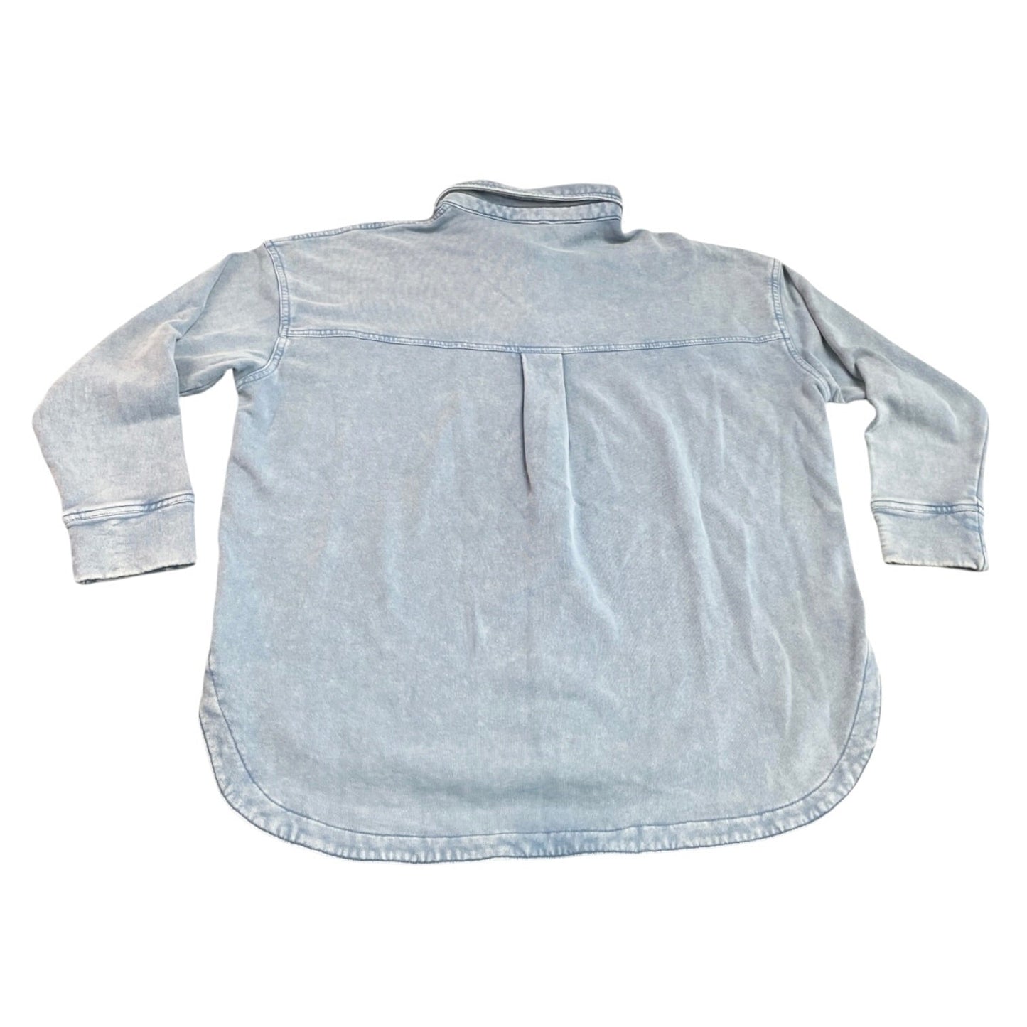 Jacket Shirt By MOCO BOUTIQUE  In Blue, Size: M
