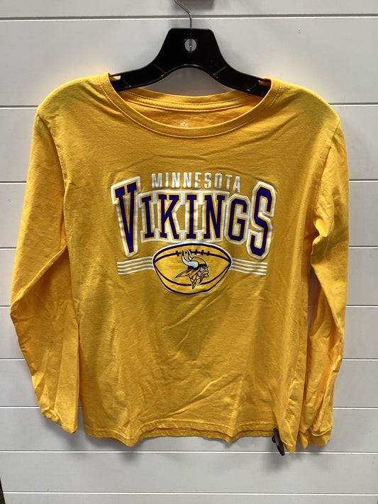 Athletic Top Ls Crewneck By Nfl In Yellow, Size:Xl