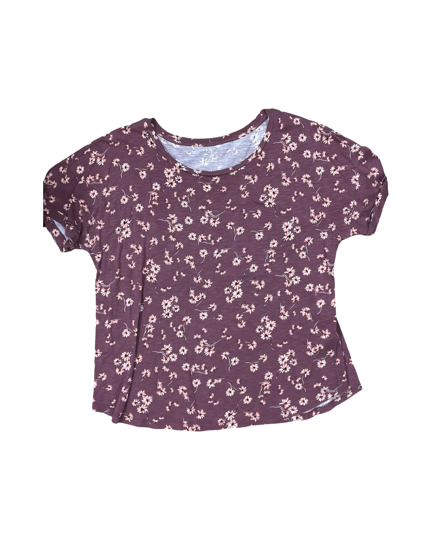 Top Ss By Maurices In Maroon, Size:1X