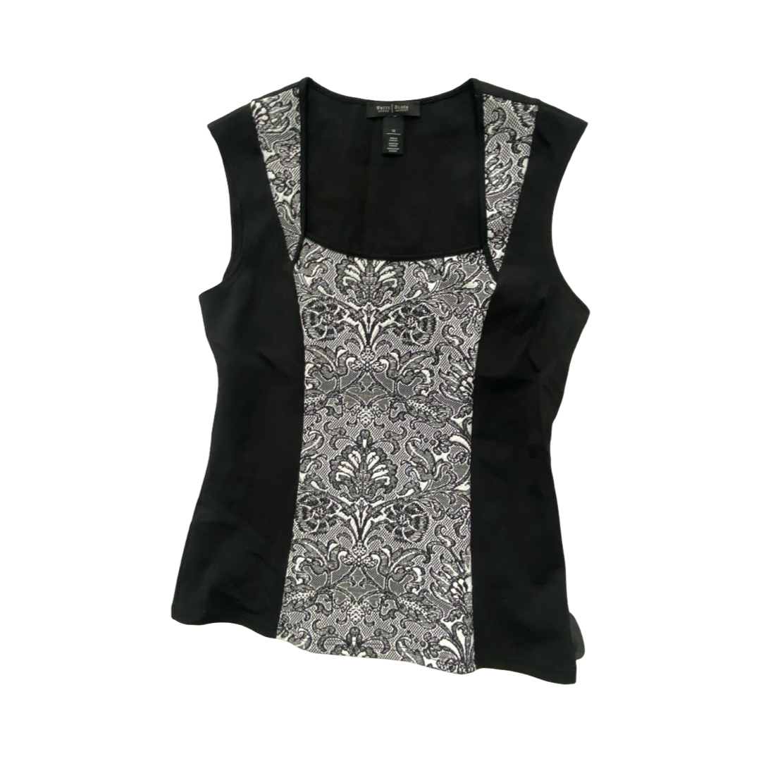 Top Sleeveless By White House Black Market In Black & White, Size:M