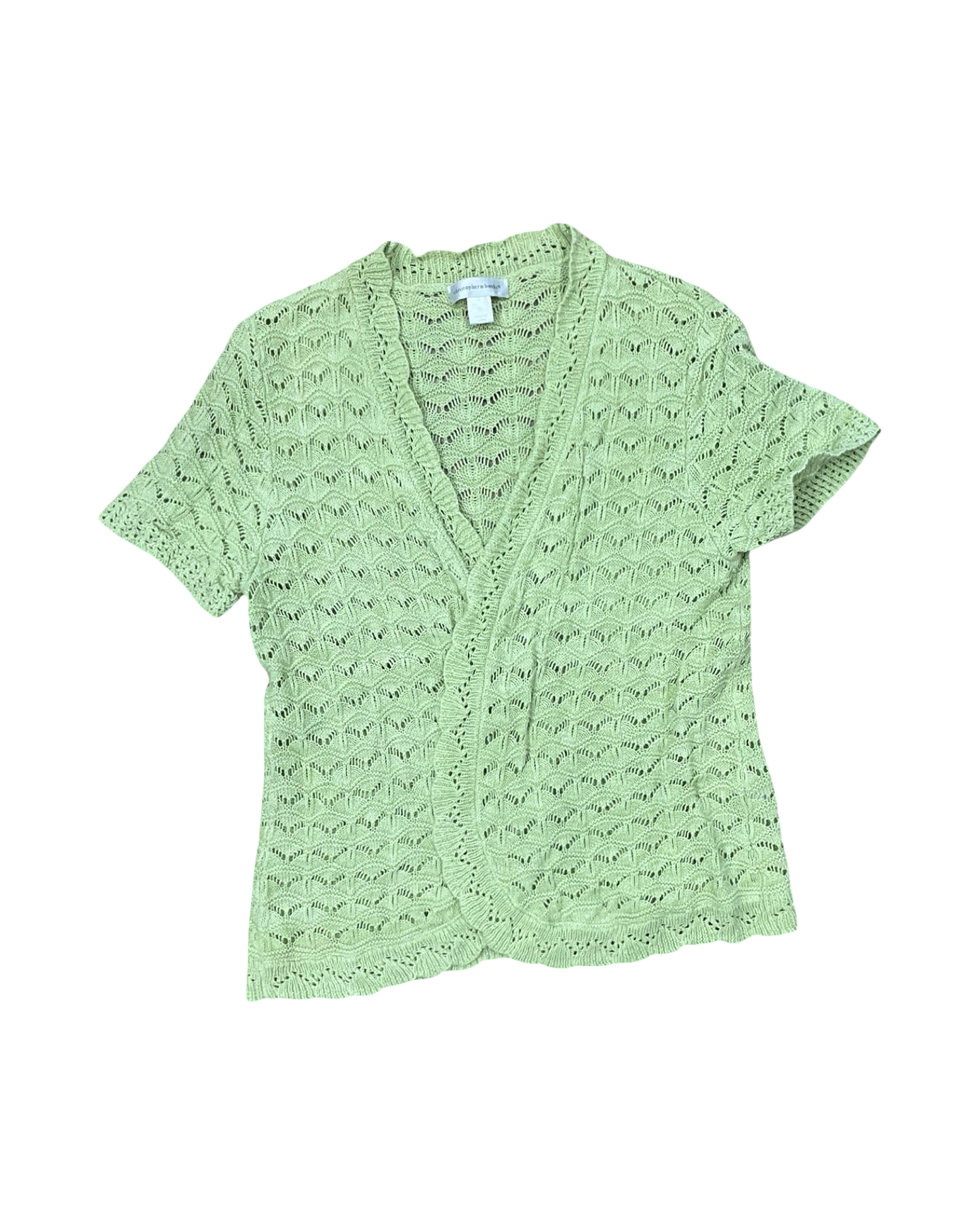 Cardigan By Christopher And Banks In Green, Size:Xl