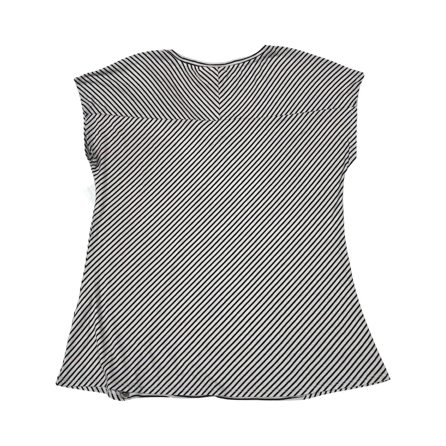 Top Sleeveless By Chicos In Striped Pattern, Size:L