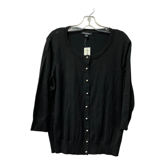 Sweater Cardigan By Roz And Ali In Black, Size:L