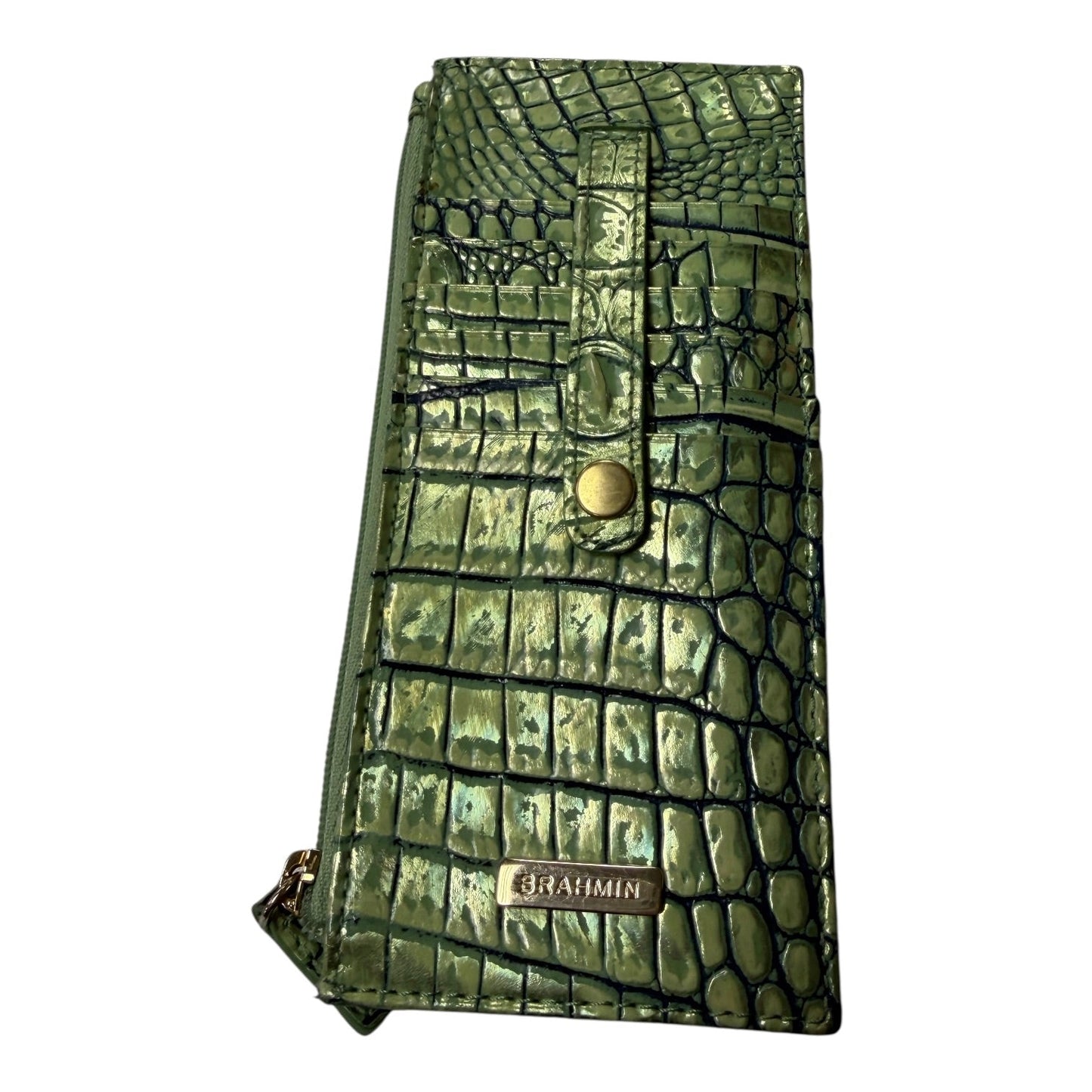 Wallet Designer By Brahmin In Green, Size:Medium