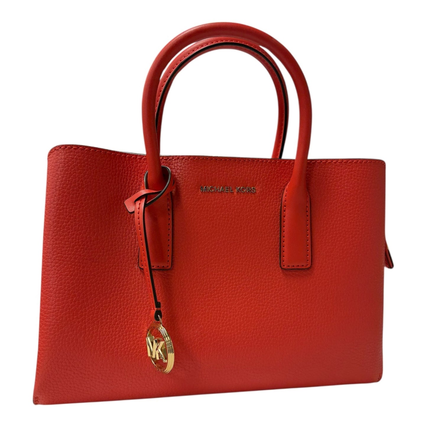 Handbag Designer By Michael Kors In Orange, Size:Medium