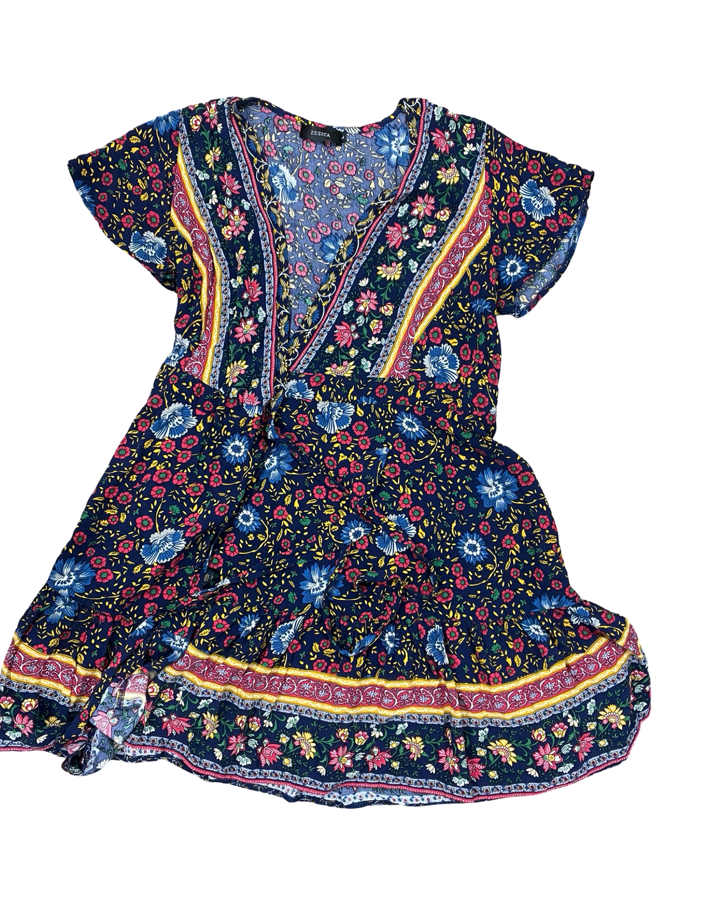Dress Casual Midi By Zesica In Blue, Size:L