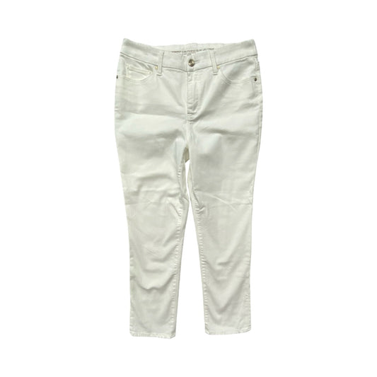 Jeans Cropped By Chicos In White Denim, Size:6