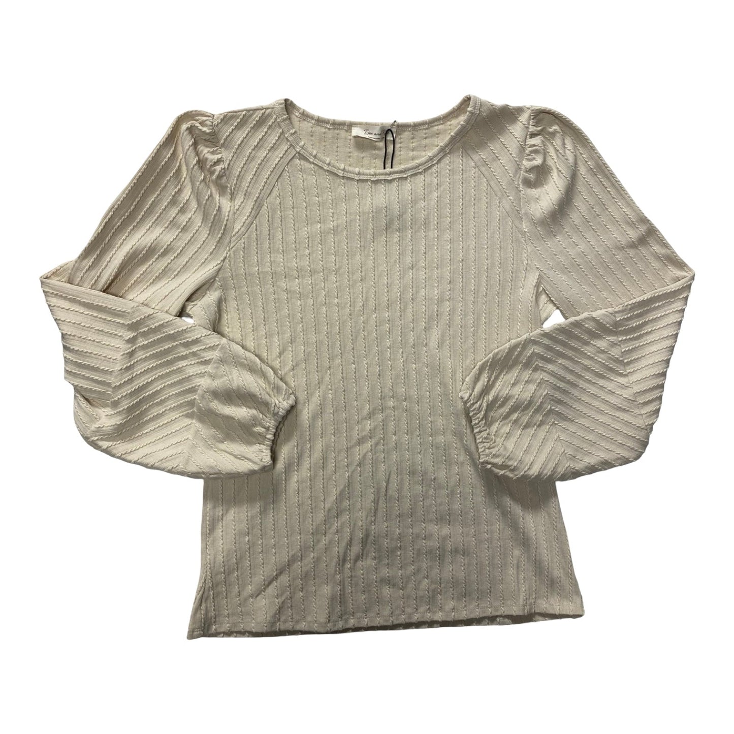Top Ls By Doe & Rae In Cream, Size:L