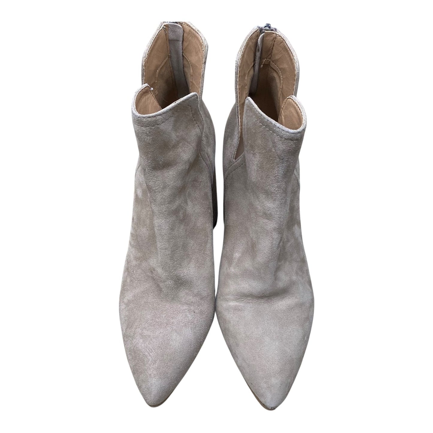 Boots Ankle Heels By Steve Madden In Beige, Size:8