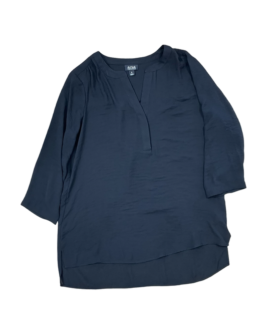 Top 3/4 Sleeve By Ana In Black, Size:S