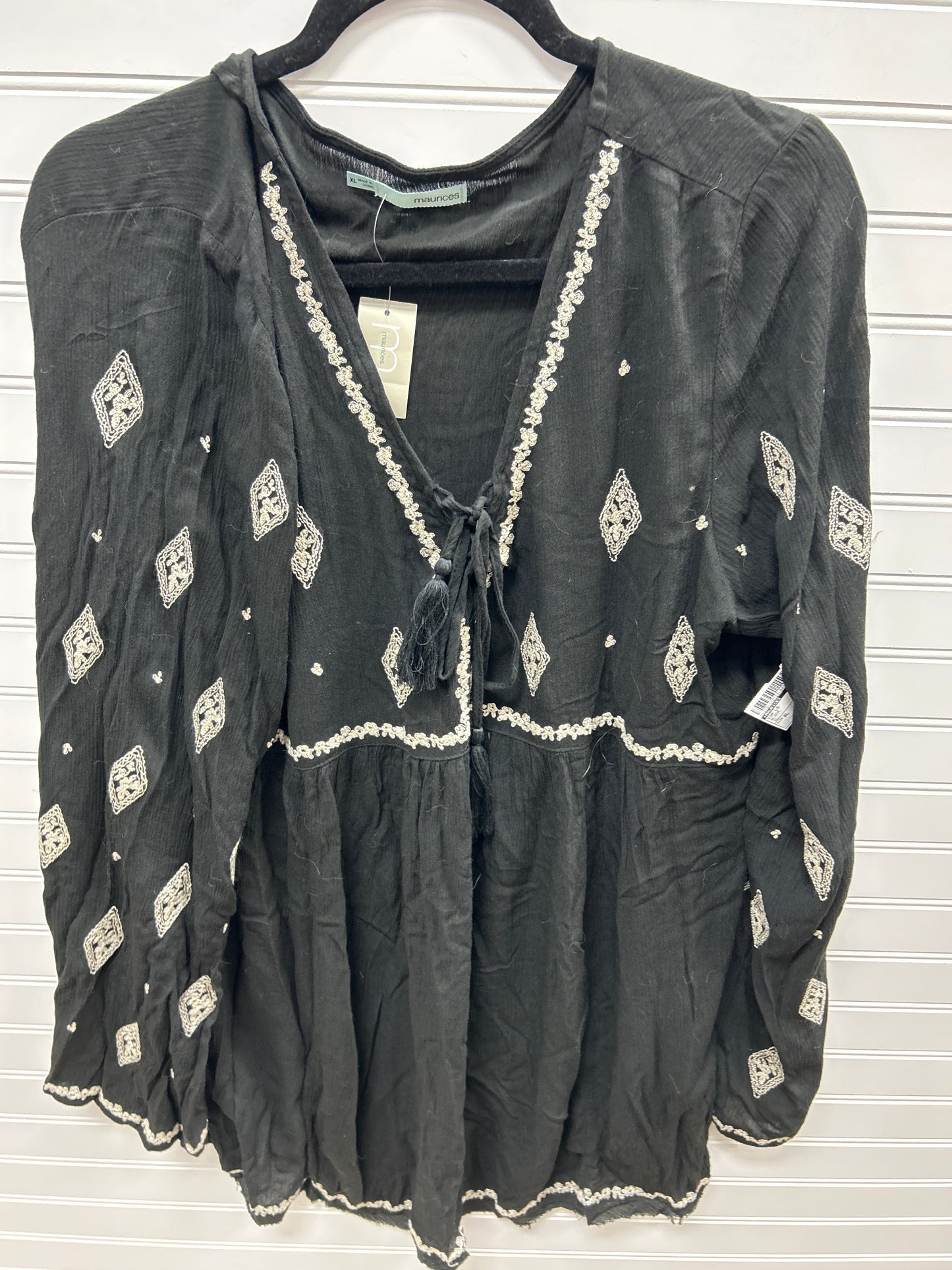 Top Ls By Maurices In Black, Size:Xl