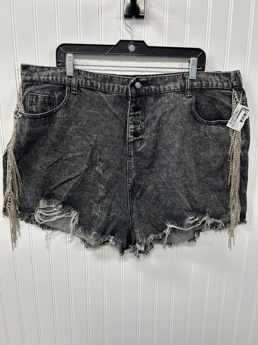 Shorts By Savanna Jane In Black Denim, Size:3X