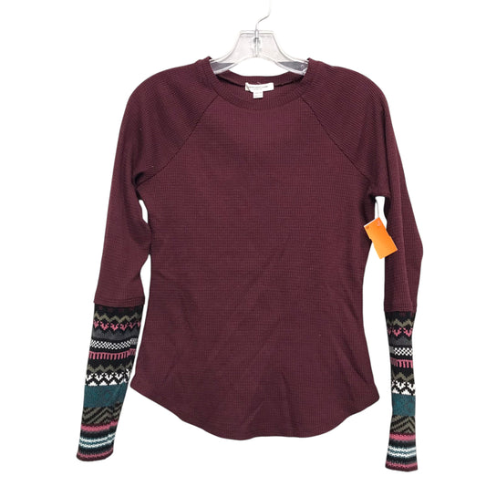 Top Ls By Beachlunchlounge In Maroon, Size:Xs