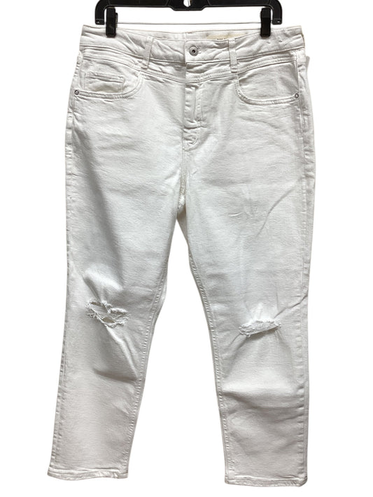 Jeans Straight By Pilcro In White, Size: 14