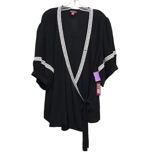 Top Ss By Vince Camuto In Black & White, Size:3X