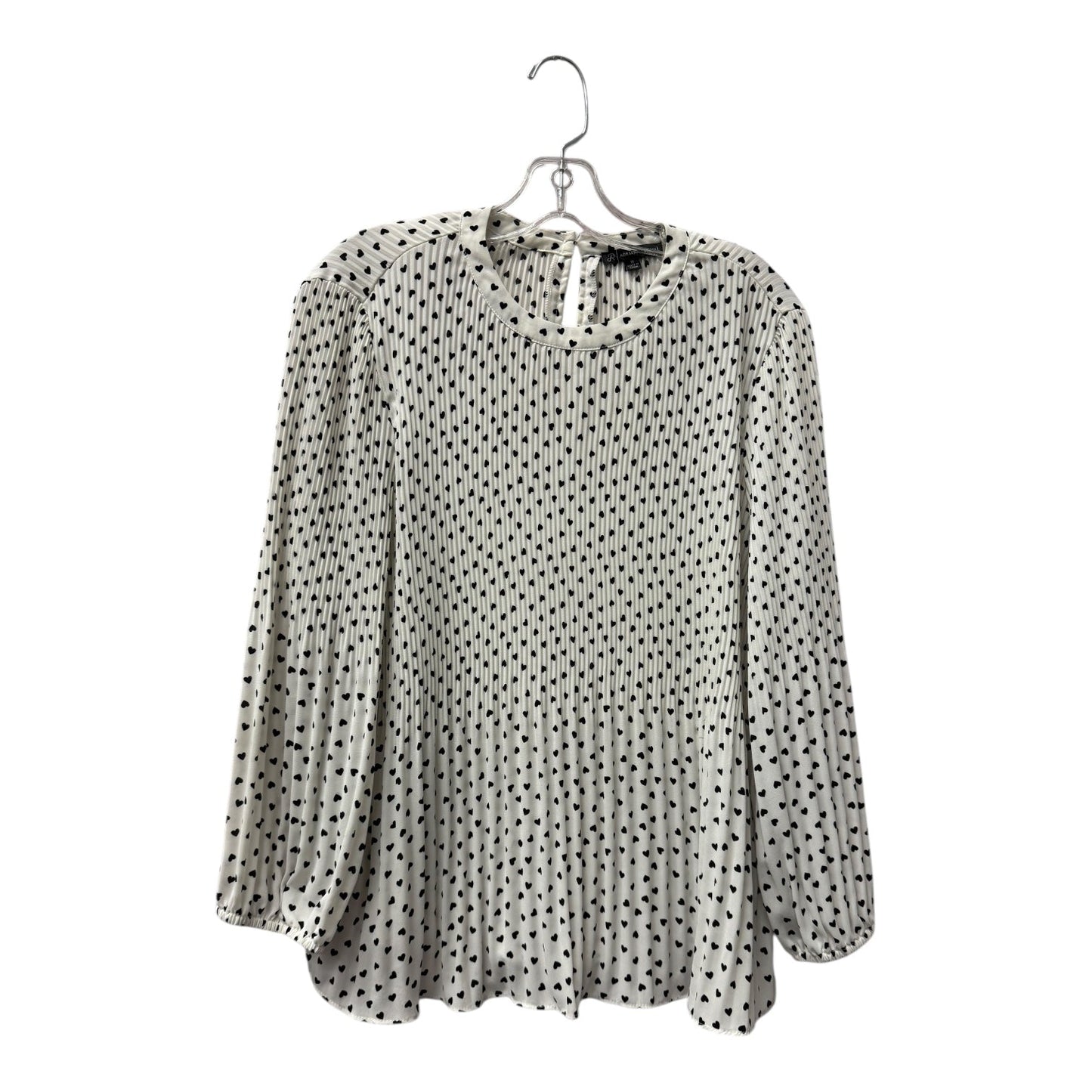 Top Ls By Adrianna Papell In Black & White, Size:M