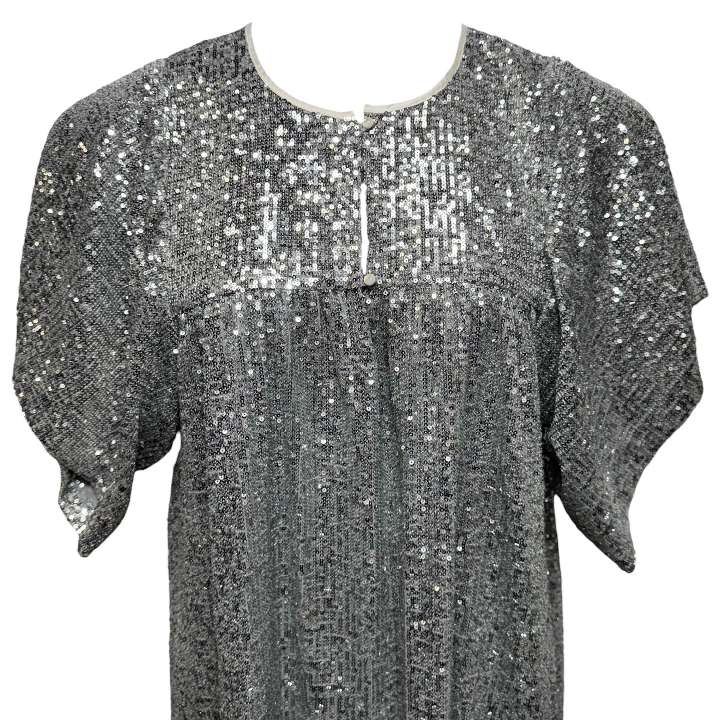 AS IS Marion Sequin Long Dress By Emerson Frye In Silver, Size: M