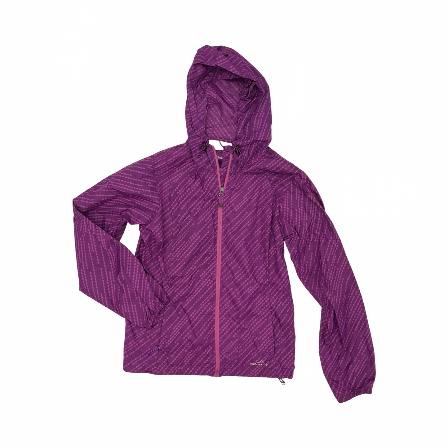 Jacket Windbreaker By Eddie Bauer In Purple, Size:M