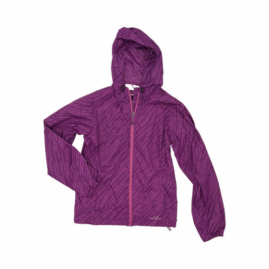 Jacket Windbreaker By Eddie Bauer In Purple, Size:M