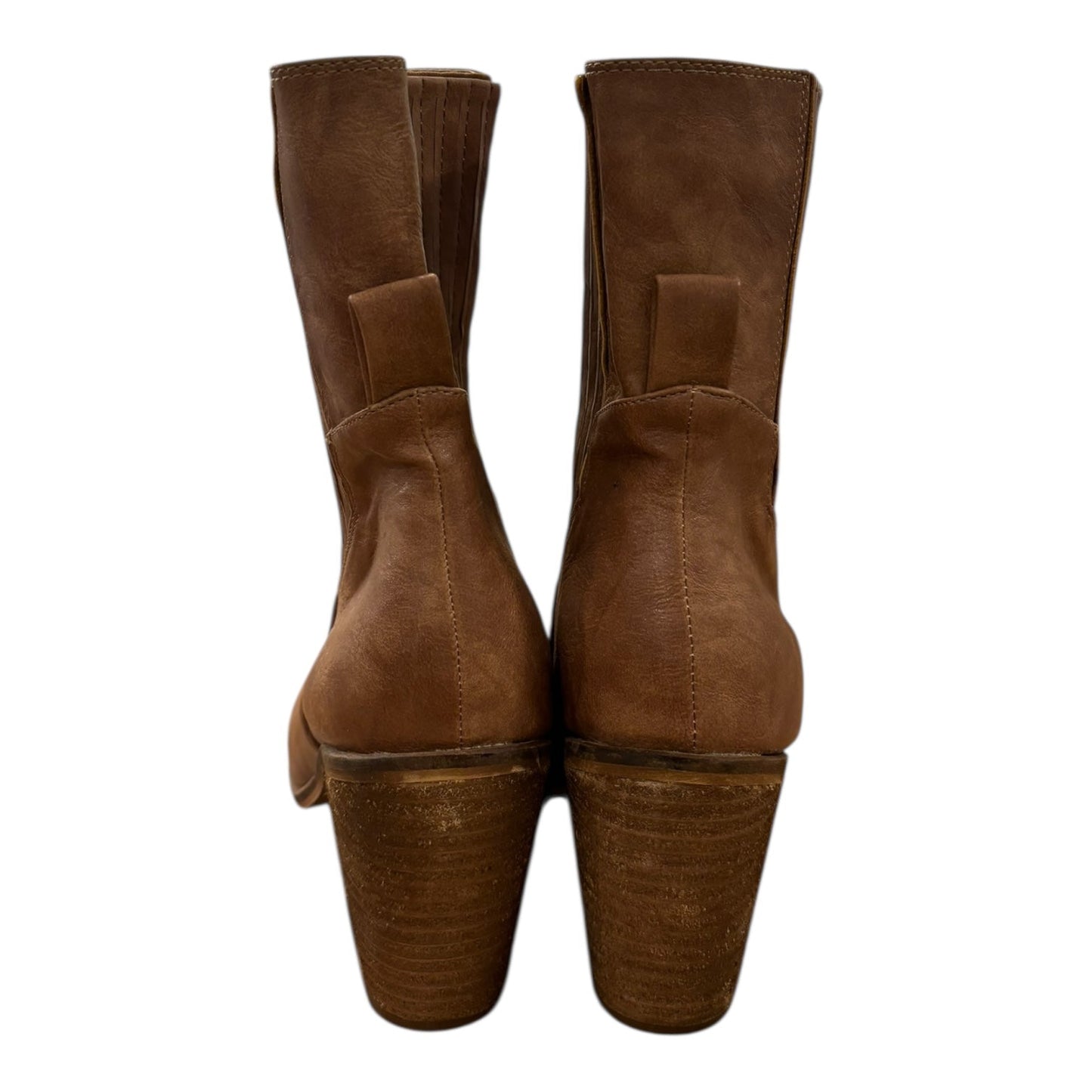 Boots Ankle Heels By LETS SEE STYLE  In Brown, Size:11