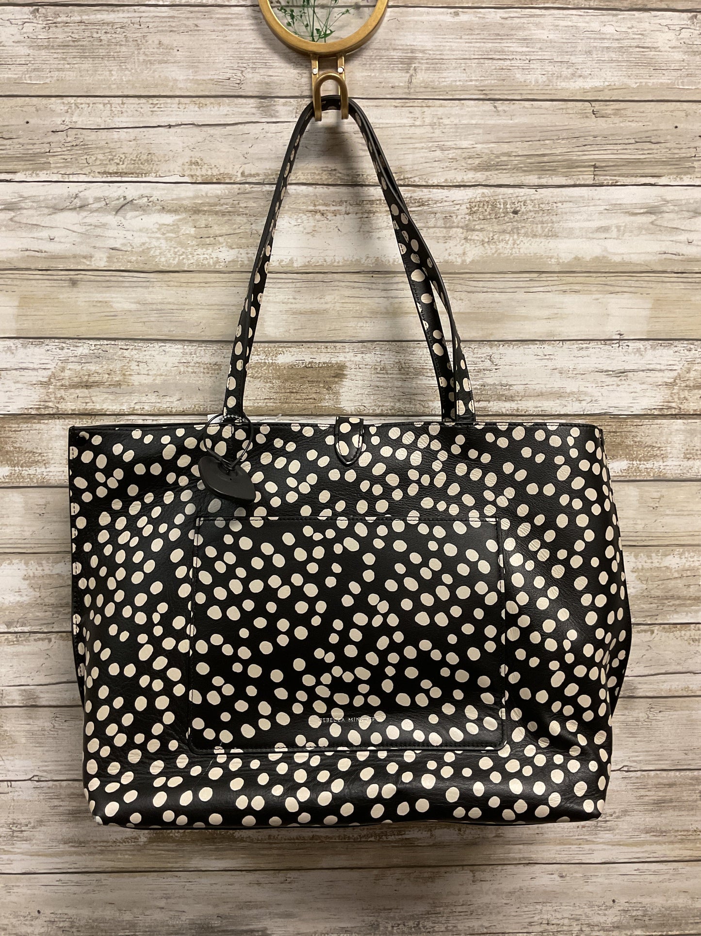 Tote Designer By Rebecca Minkoff In Polkadot Pattern, Size:Large