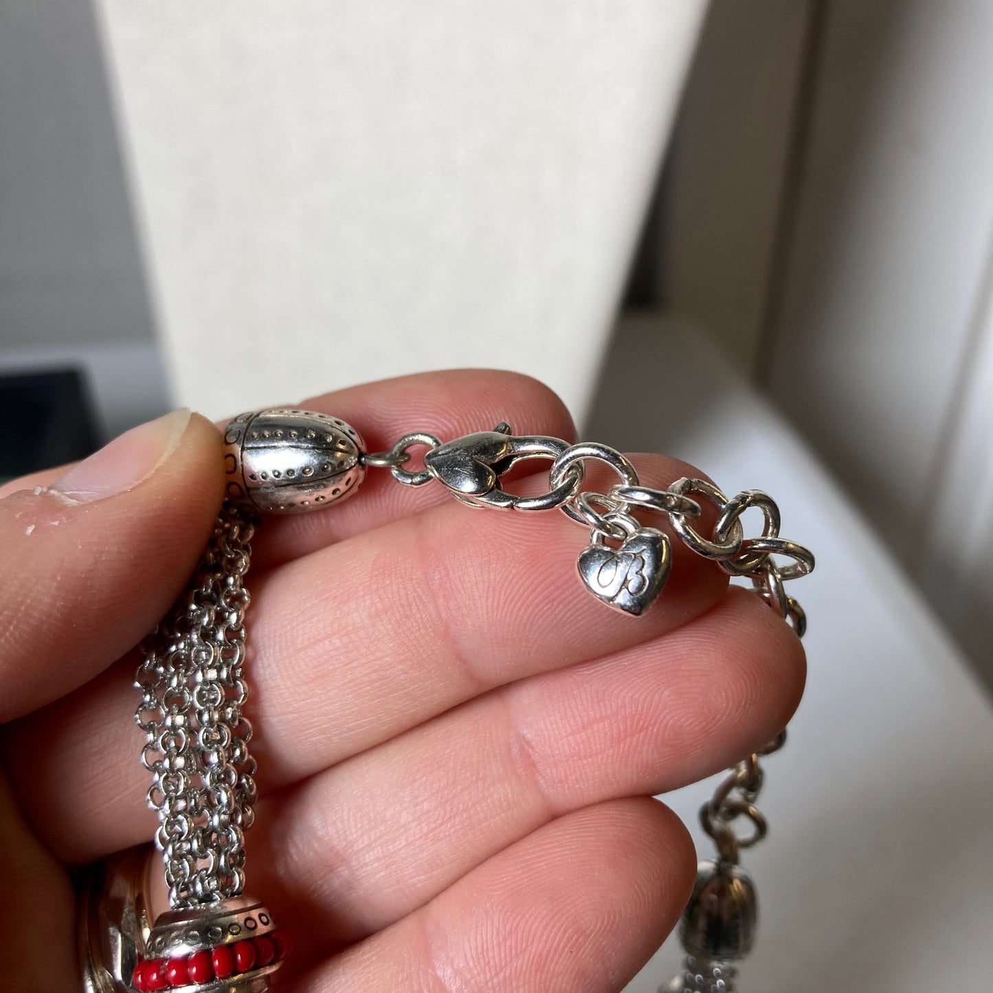 Necklace Statement By Brighton In Red & Silver