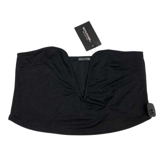 Top Sleeveless By Pretty Little Thing In Black, Size:1X