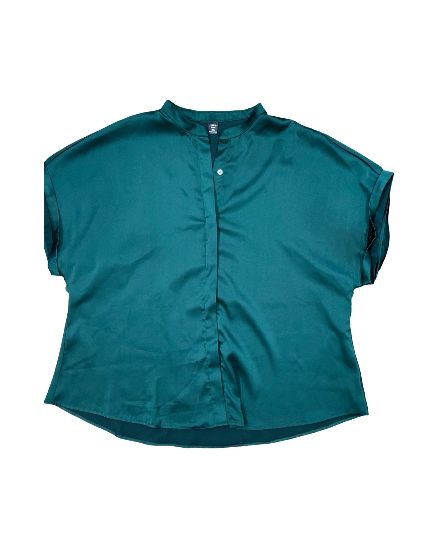 Blouse Ss By Shein In Green, Size:2X