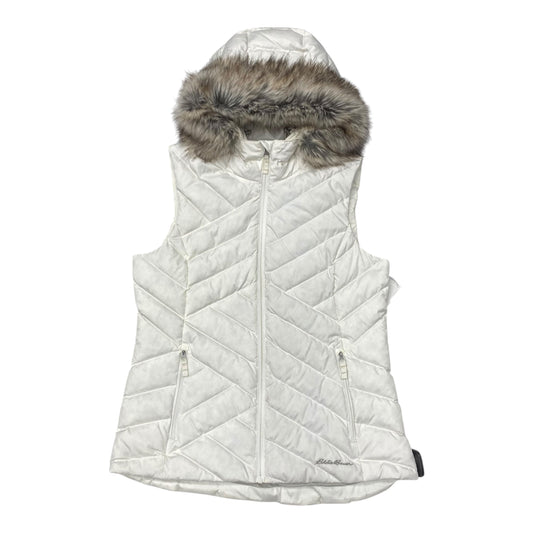 Vest Puffer & Quilted By Eddie Bauer In White, Size:M
